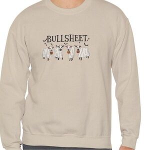 Handmade Gildan Unisex Beige Graphic Crewneck Sweatshirt